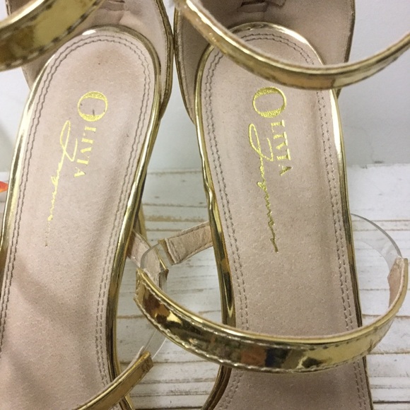 Olivia Ferguson 5” Gold Heels - Size 10 - Picture 7 of 8
